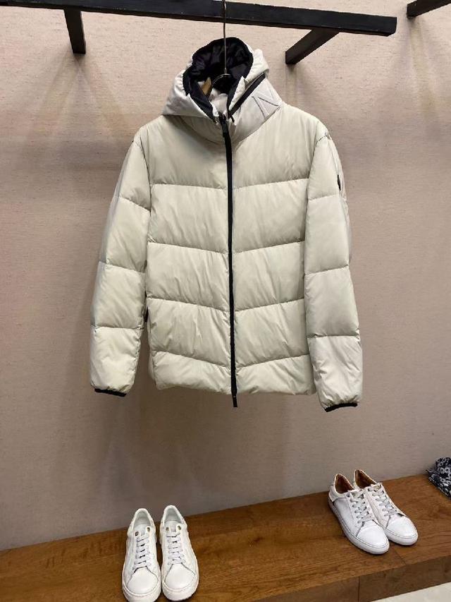 特级羽绒⬆️Burberry/ 076博柏利 撞色胶条字母Logo徽标连帽