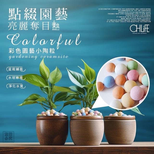 【預購商品】【0224結單】【批發】彩色園藝小陶粒1kg 250221-05