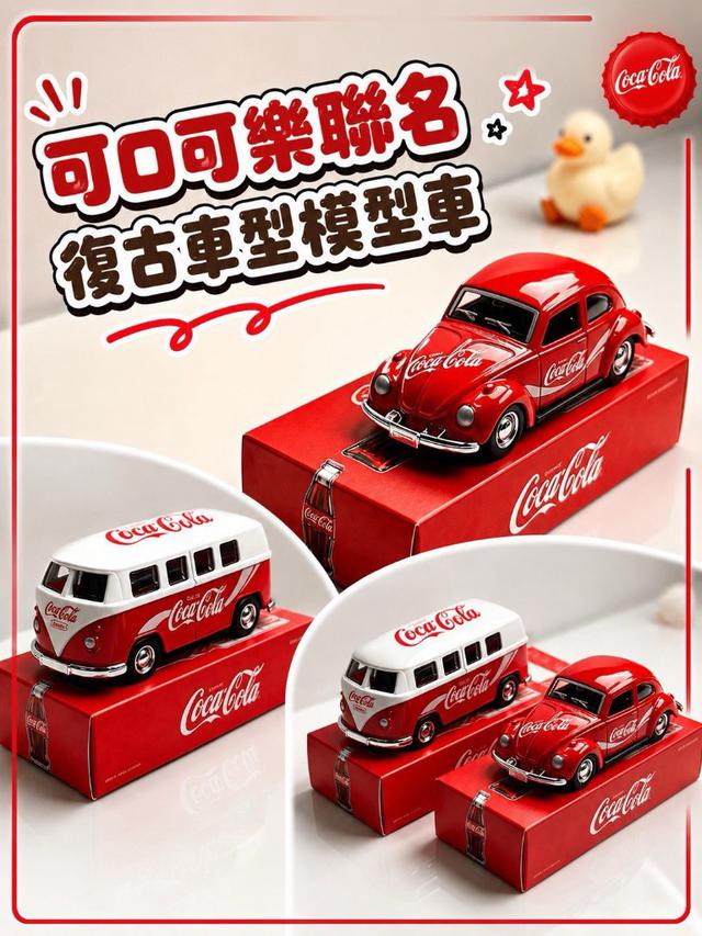 【預購商品】【0902結單】【批發】【第二團】可口可樂聯名・復古車型 模型車2台 260831-09