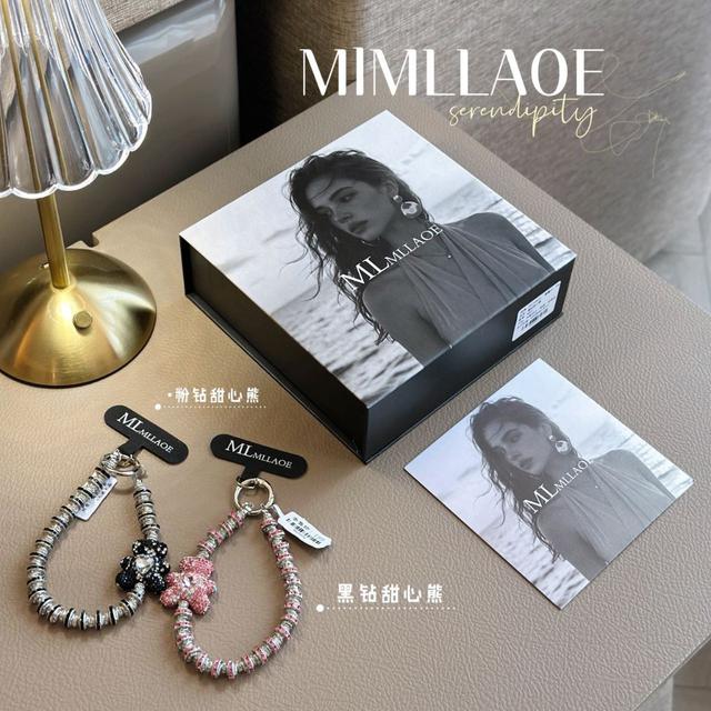【預購商品】【0608結單】【批發】MIMLLAOE 滿鑽愛心小熊手機鏈 260606-19