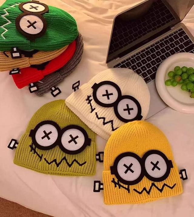 超爆可愛！怪獸表情保暖毛線帽#12/19