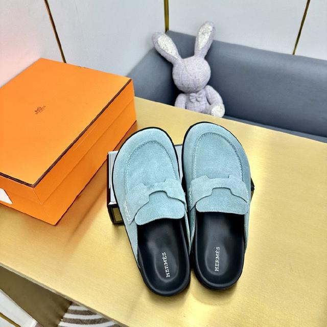 爱马仕Key穆勒鞋博肯拖鞋，解锁优雅密码，步履间尽显奢华