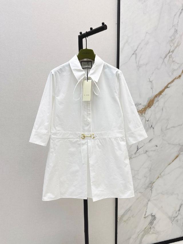 定制YB斜纹全棉材质 质感高级 透气舒适 短袖连衣裙版型