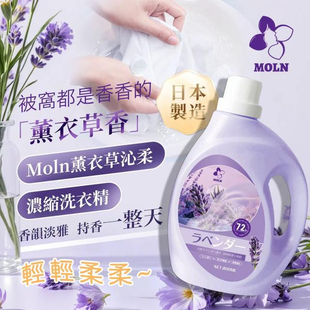 預購 MOLN 薰衣草沁柔濃縮洗衣精 800ML《一組2瓶》-4/1號中午12點結單