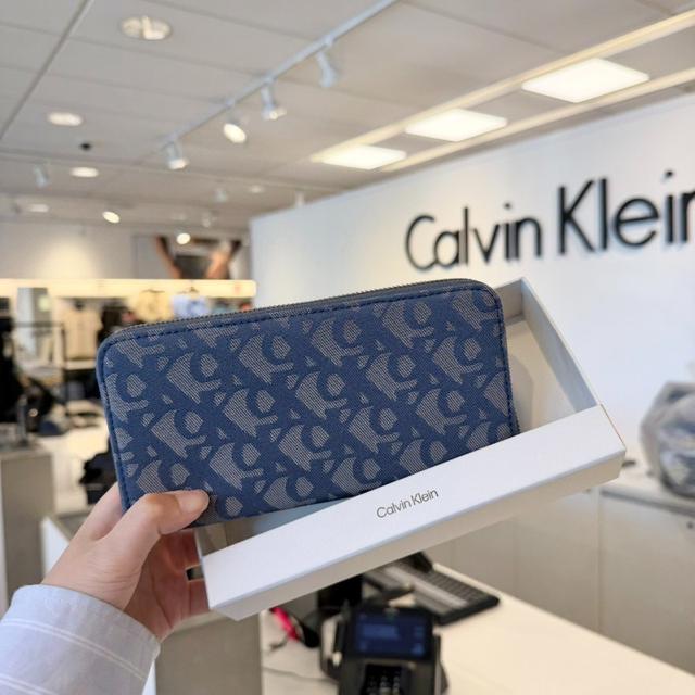 🔥快閃🔥Calvin Klein 經典logo 帆布長夾#09/15晚上20:00