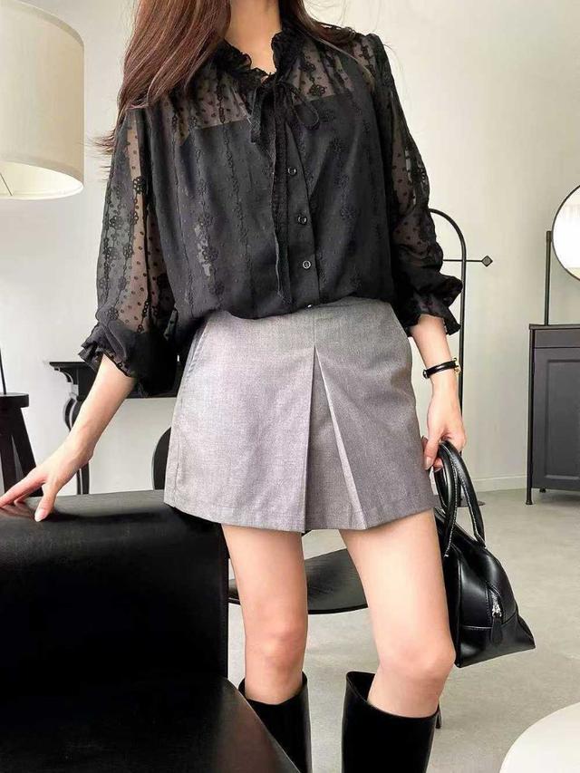 【預購商品】【1023結單】【批發】正韓 超美透膚蕾絲上衣 ♨️正韓服飾♨️