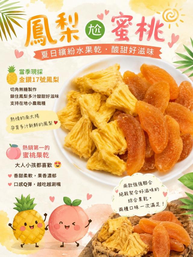 預購 鳳梨尬蜜桃 100g-8/19號中午12點結單