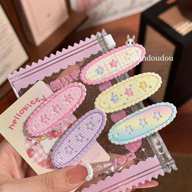 ins韓系少女繽紛星星瀏海髮夾(預購)