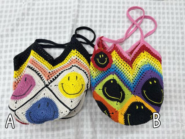 〔預購〕0314結單 泰國文創 手工編織三笑臉托特包 ITG314