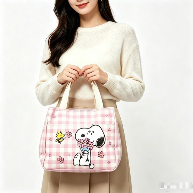 【預購商品】【0816結單】【批發】史努比 卡通帆布手提托特包 260811-15