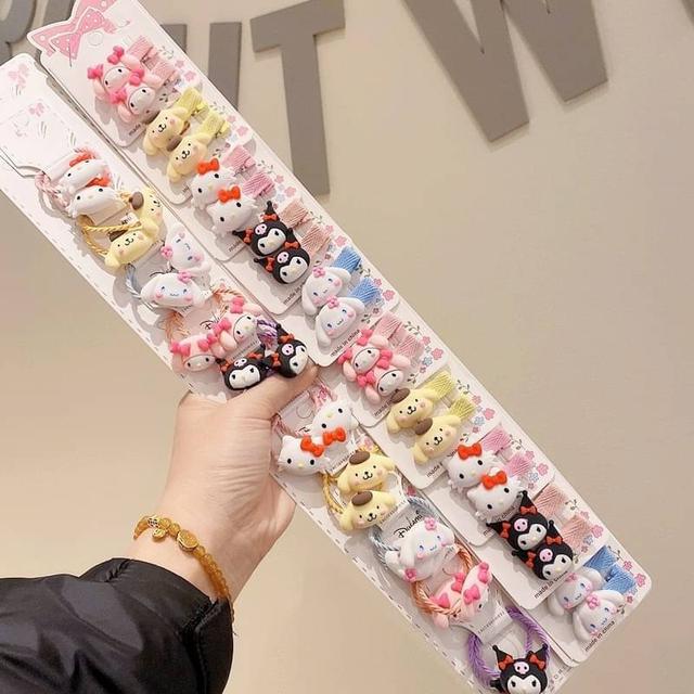 【預購商品】【0215結單】【批發】兒童三麗鷗-髮圈/髮夾10入
