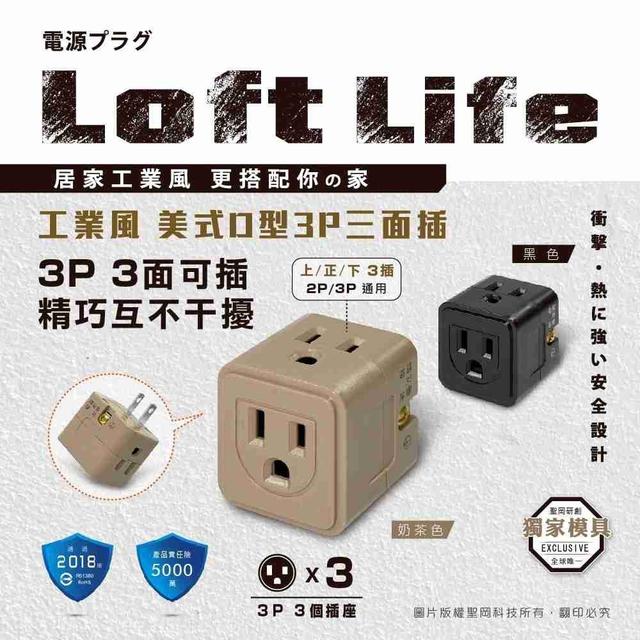 【預購商品】【0223結單】【批發】Loft Life 工業風立體魔方3P轉接頭