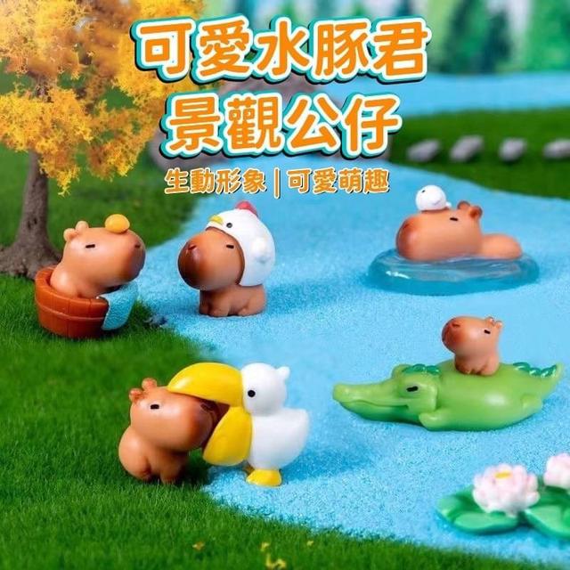 【預購商品】【0509結單】【批發】可愛水豚君景觀公仔10入 240508-18