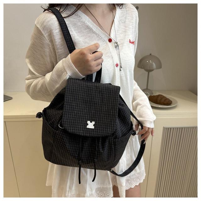 【長期團2025】【預購商品】【批發】韓系時尚大容量抽繩雙肩背包 7410