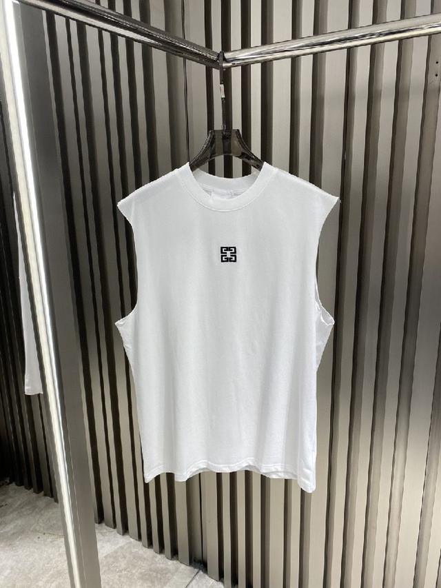 GVC 23经典刺绣系列 无袖 前后绣花圆领宽松OS短袖T恤 情侣同款