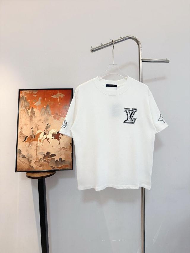 克罗心梵文字母口袋印花短袖T恤 面料:32支双纱280克高克重