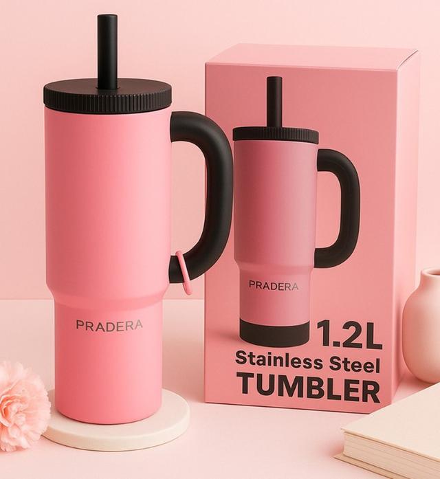 【預購商品】【0430結單】【批發】Pradera 大容量不鏽鋼時尚保溫杯1.2L