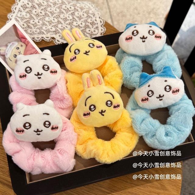 ins高顏值可愛吉伊卡哇毛絨髮圈(預購)