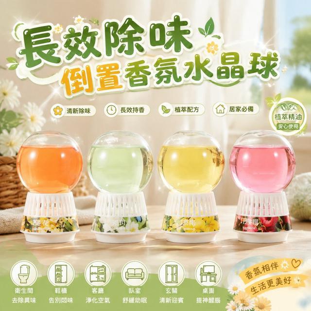【預購商品】【0818結單】【批發】長效除味 倒置香氛水晶球 260815-28