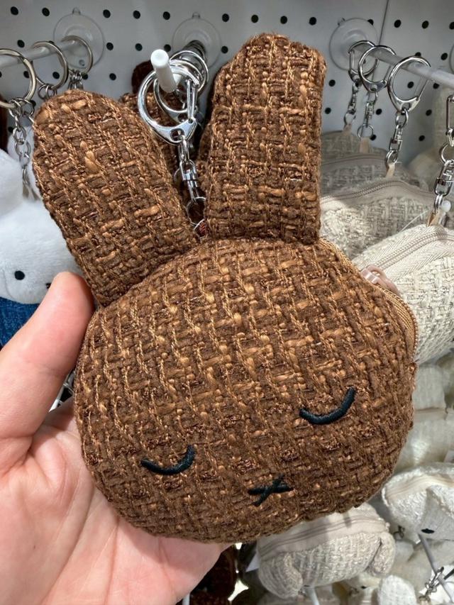 ✨🧸 韓國正版 Miffy 粗花毛呢頭型拉鍊收納包吊飾鑰匙圈 🧸✨