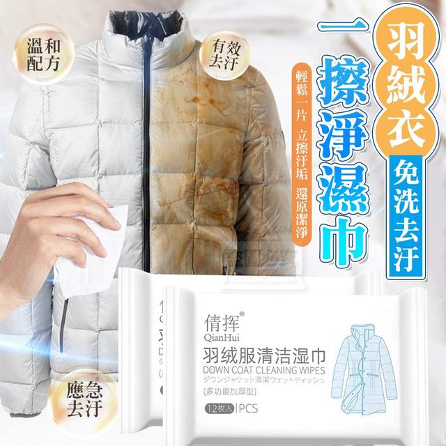 【預購商品】【0107結單】【批發】羽絨衣免洗去汙一擦淨濕巾10包