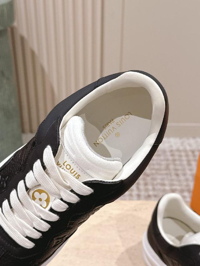 Louis vuitton ss25秋冬压老花 休闲 厚底 运动鞋 小白鞋