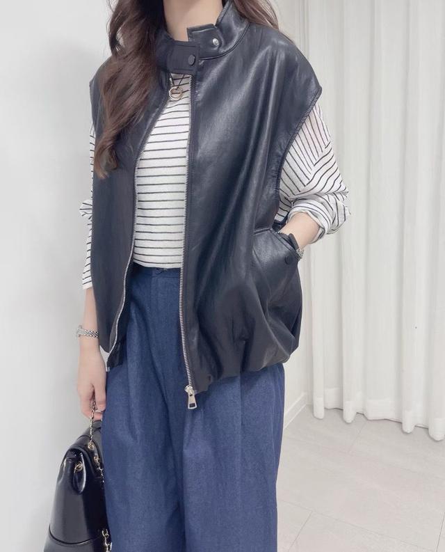 【預購商品】【0911結單】【批發】正韓 帥氣仿皮革背心 090706♨️正韓服飾♨️