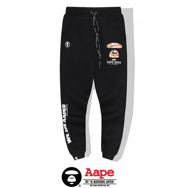 929猿人头AAPE宽松加绒 反光休闲卫裤运动长裤 M L XL XXL