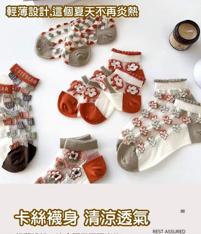 刺繡水晶絲玻璃絲襪(預購)
