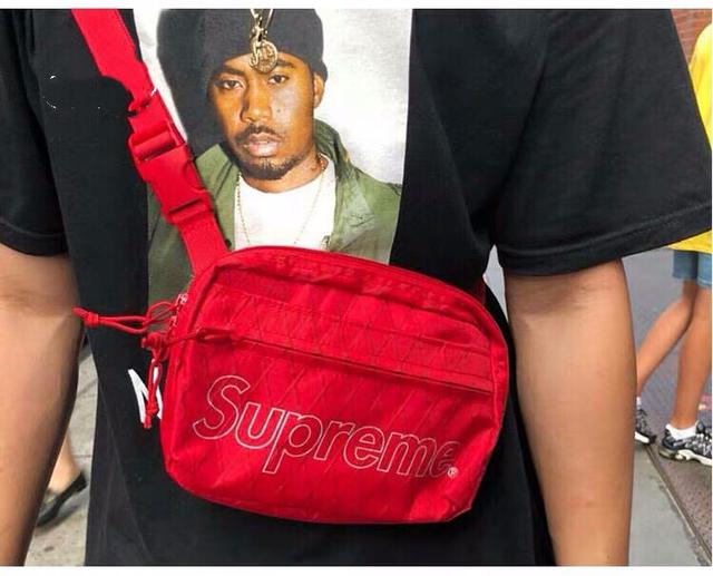 Supreme19 FW45th单肩包斜挎包腰包男潮牌胸包