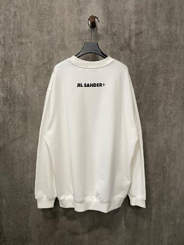 JIL SANDER 吉尔 桑德 24秋冬 小标语logo发泡印花圆领长袖卫衣