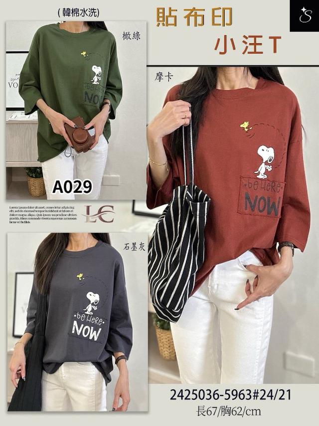 【預購商品】【1023結單】【批發】貼布印小汪T 2425036【韓標服飾】