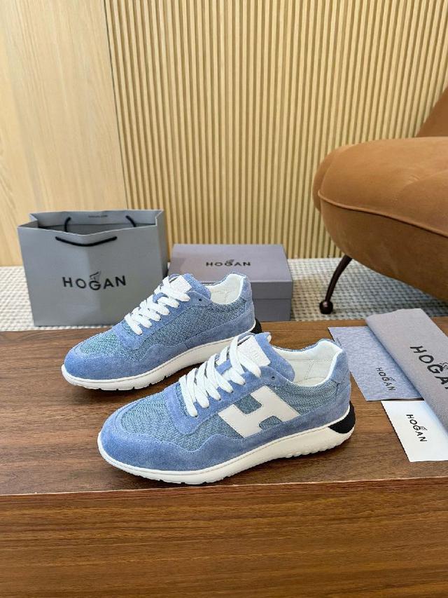 Hogan微标低帮休闲运动鞋男女同款鞋，线条舒畅