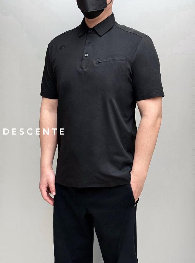 DESCENTE迪桑特海外版柜子新款经典氨棉短袖Polo衫 高端定制系列