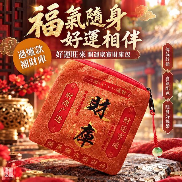 【預購商品】【1013結單】【批發】過爐款 好運旺來 開運聚寶財庫包 261012-04