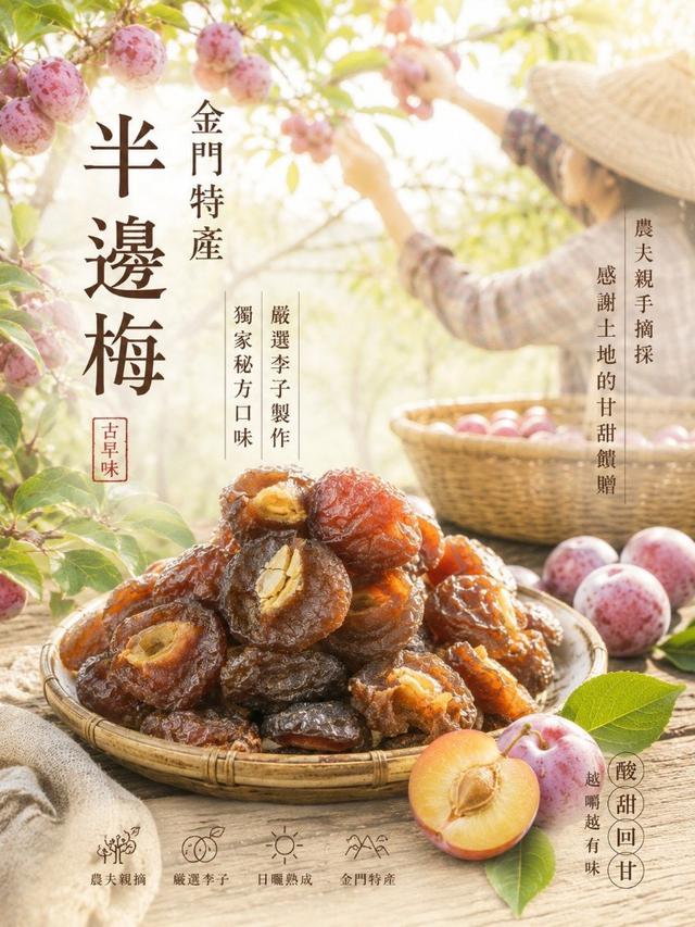 【預購商品】【0624結單】【批發】金門特產 蜜餞半邊梅200g 260622-11