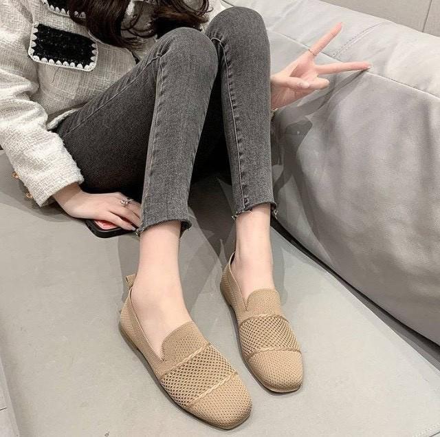 【預購商品】【1010結單】【批發】法式飛織軟底方頭平底鞋 251007-21