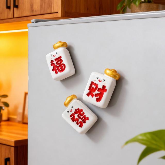 創意發財麻將3D立體冰箱貼(預購)