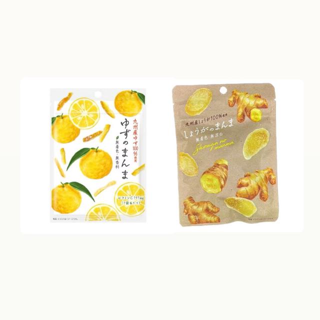 九州產 生薑糖漬薑片/柚子糖漬果乾 純天然無添加
