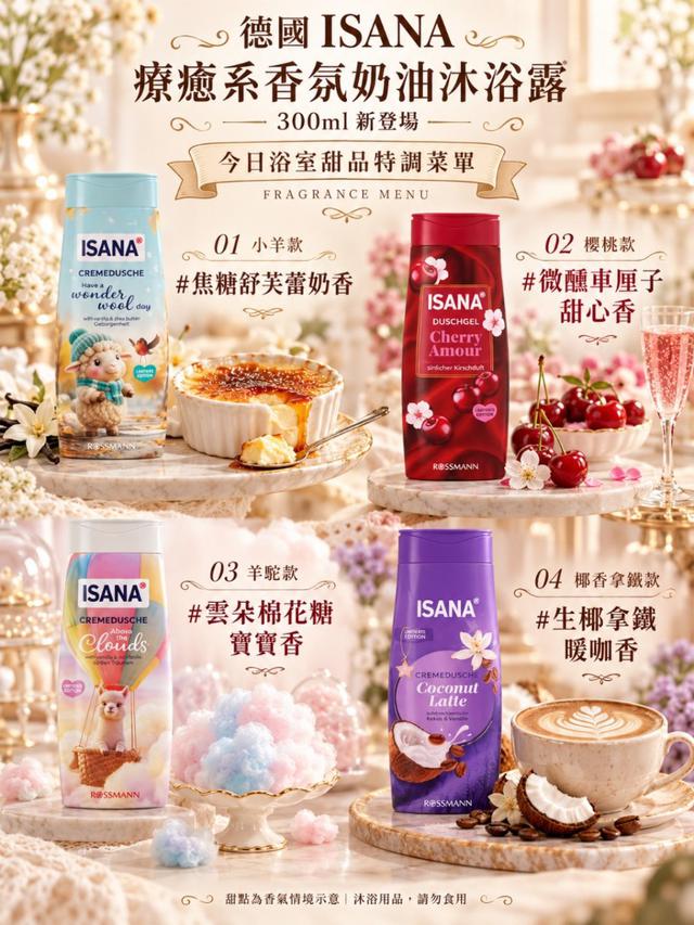 德國ISANA香氛奶油沐浴露系列300ml#10/31