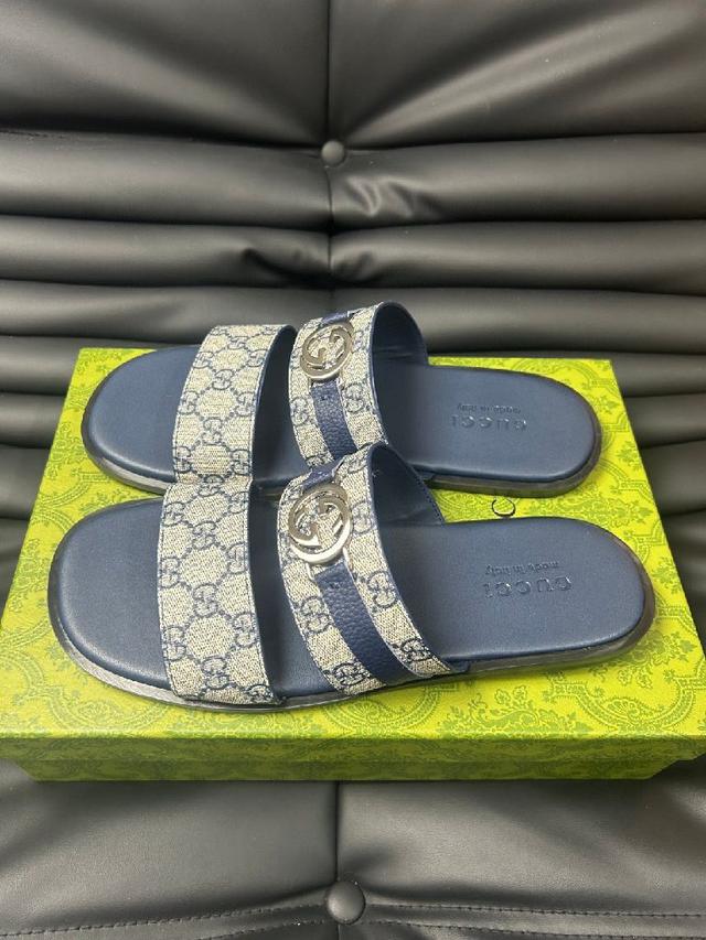 2024Gucci 古奇 夏季新款 双G 老花 夹脚 一字拖 交叉凉鞋 厚底 拖鞋