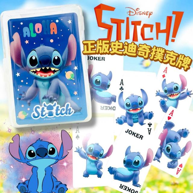 限量預購 正版授權~ Disney 迪士尼stitch史迪奇塑盒撲克牌《一組2件》