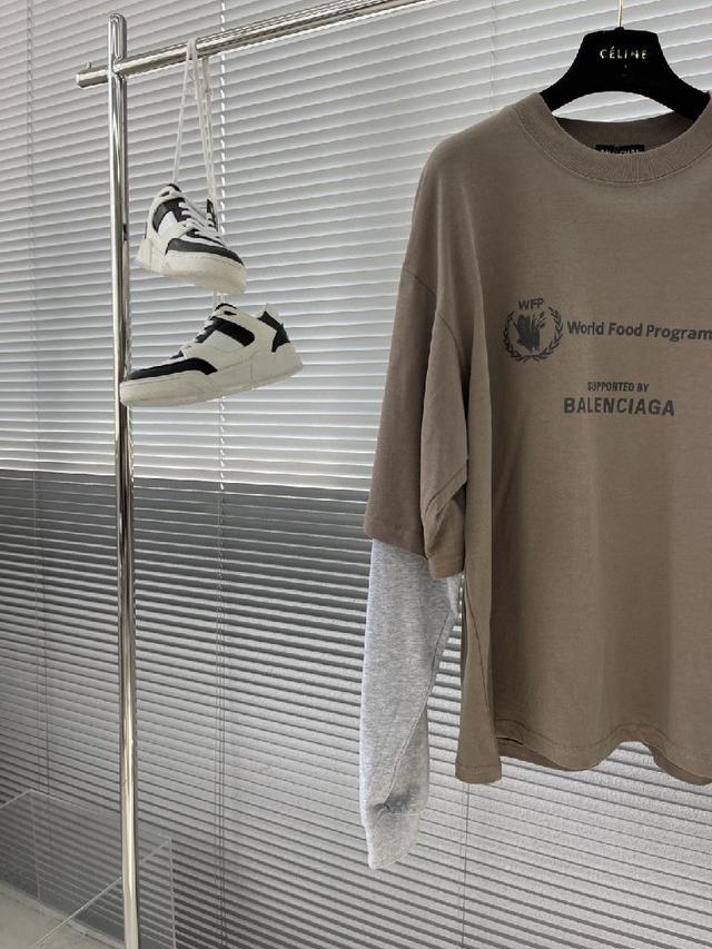 -Balenciag 粮食联名长袖  椭圆机进口绒面发泡浆工艺