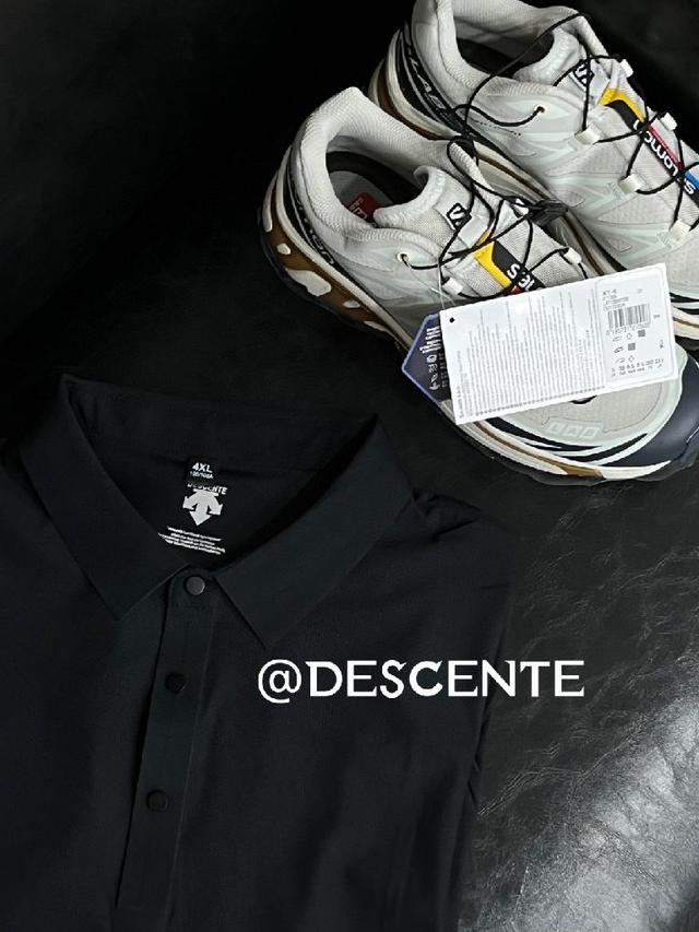 【DESCENTE迪桑特休闲商务款短袖POLO衫 🖤】
