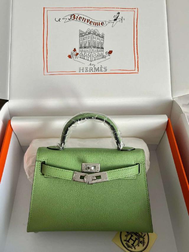 ❤️ mini Kelly二代  橙色  半手工！  金  银现货