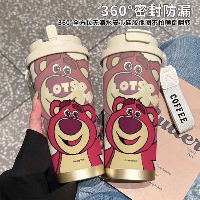 📌迪士尼Disney熊抱哥(熊抱哥)草莓熊保溫杯 雙飲杯子