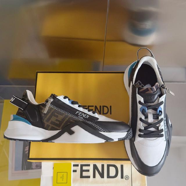 FENDI芬迪 经典Flow系列 运动鞋休闲跑步鞋 一脚蹬运动鞋