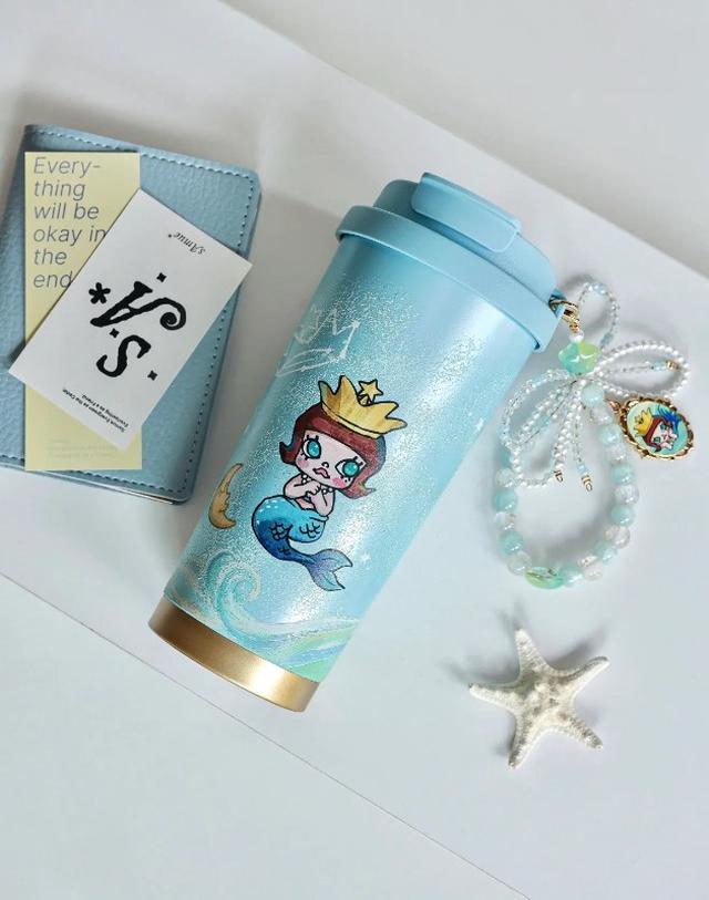 星巴克 × POP MART 泡泡瑪特 MOLLY 海洋女神不鏽鋼隨行杯 510ml