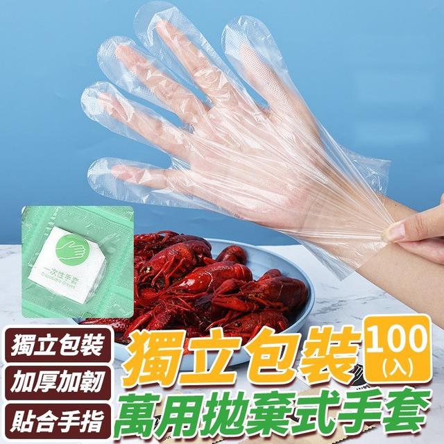 【麓芳工作室🍀愛團購🍀】【現貨區】【批發】獨立包裝 萬用拋棄式手套100雙 260226-04