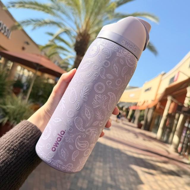 Owala 🇺🇸32 oz 一鍵開蓋不鏽鋼吸管保溫瓶 #超美超限量藤花紫💜